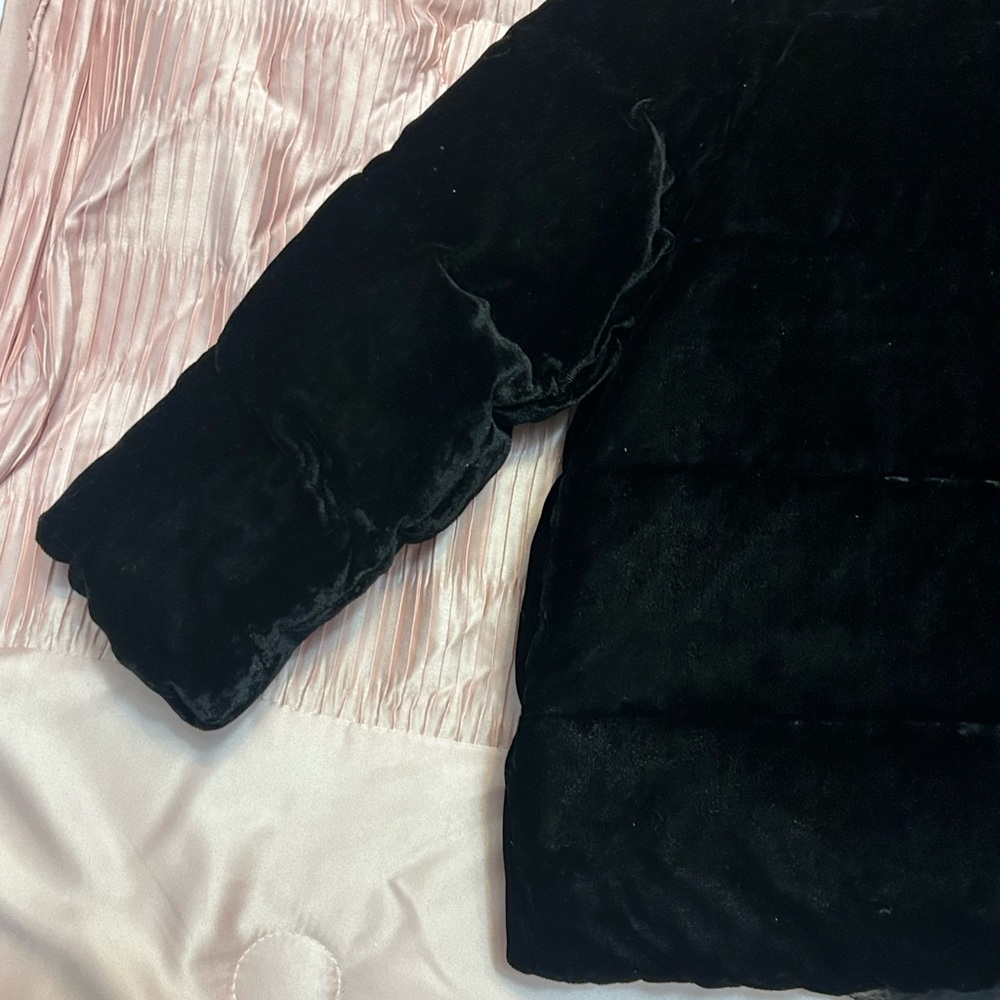 Toddler black velour POLO Ralph Lauren Puffer coat! - Picture 5 of 6